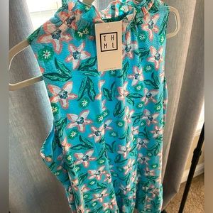 NWT boutique dress! THML (brand) size L floral with POCKETS!